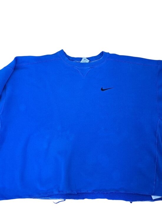 Nike Other - Vintage 1990's Nike Mens Blue Crewneck Sweatshirt 3XL Black Swoosh Logo